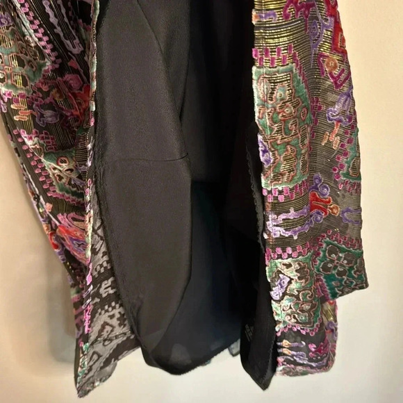 Moulinette Soeurs Linnea Velvet Metallic Swing Dress Size Large - Picture 9 of 12